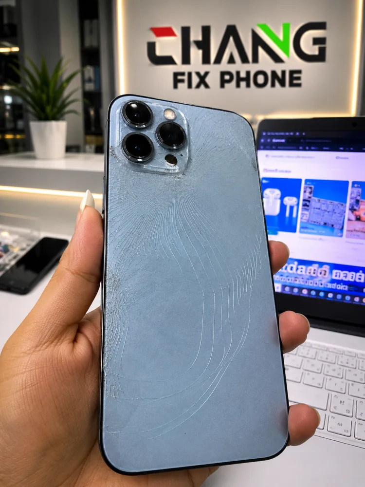 ซ่อม iPhone 13 Promax กระจกหลังแตก